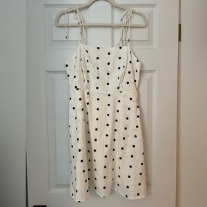 Old Navy white polka dot mini dress